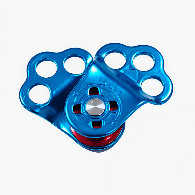 Pulie cu 3 găuri pentru lucru în aer liber la înălțime și alpinism — aluminiu de aviație