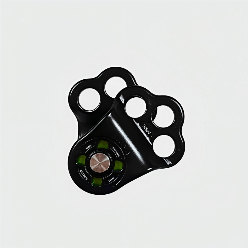 Pulie cu 3 găuri pentru lucru în aer liber la înălțime și alpinism — aluminiu de aviație