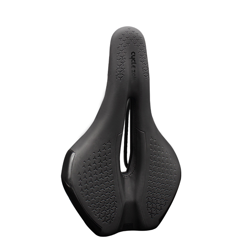 Șa de bicicletă CYCLE ZONE, model cu șine duble, piele PU antiderapantă și burete cu densitate mare, potrivită pentru biciclete de munte și de șosea.