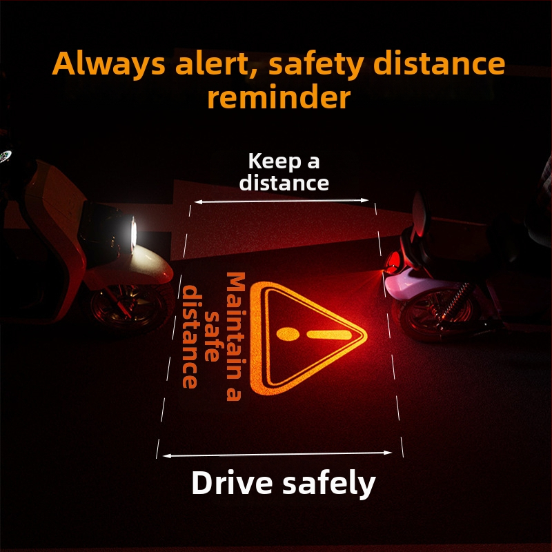 DF-1 projekcijsko stražnje svjetlo za električni motocikl, 12V, 2–10W, ABS+PC