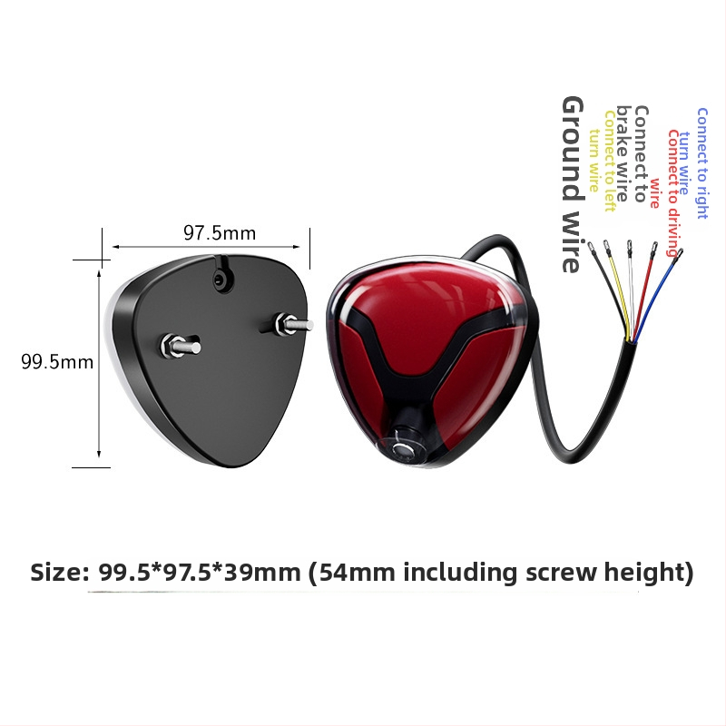 DF-1 projekcijsko stražnje svjetlo za električni motocikl, 12V, 2–10W, ABS+PC