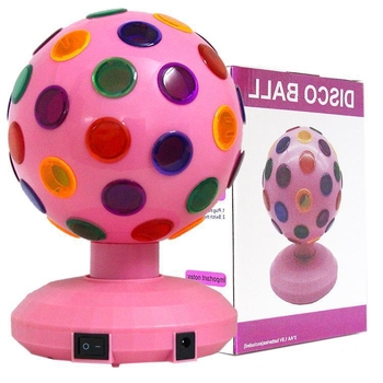 Lampă LED disco – Proiector pentru bar/scenă rotativ la 360°, alimentare cu baterie, montaj pe podea sau pe masă, control manual