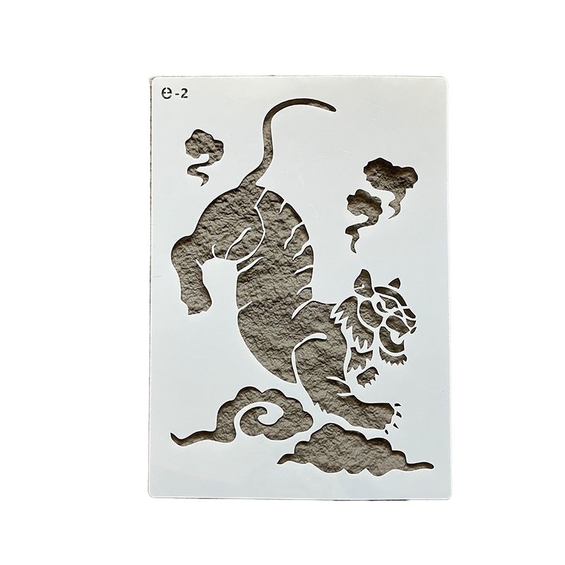 Kit DIY de Pictură cu Folie, Șablon Decupat – Vermilion Bird, Xuanwu, Azure Dragon și White Tiger; Material: Plastic; Brand: Other; Nu este importat; IP autorizat: Nu