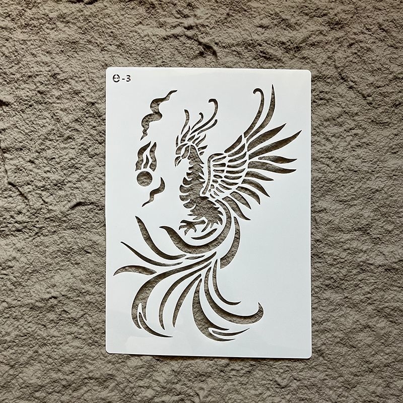 Kit DIY de Pictură cu Folie, Șablon Decupat – Vermilion Bird, Xuanwu, Azure Dragon și White Tiger; Material: Plastic; Brand: Other; Nu este importat; IP autorizat: Nu