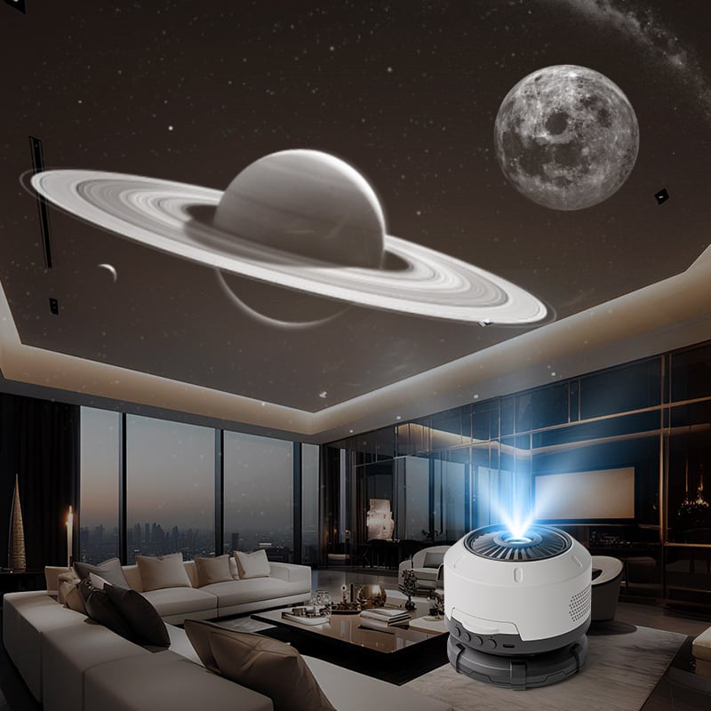 Projektor zvjezdanog neba za spavaću sobu – noćna svjetiljka s galaktičkom atmosferom, Bluetooth, USB napajanje, stolna verzija