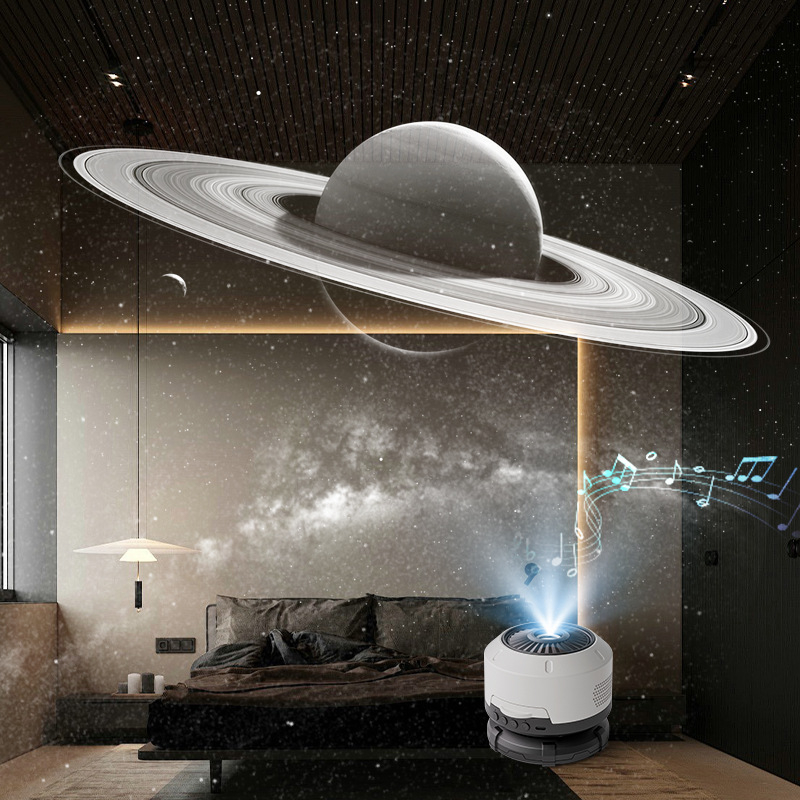Projektor zvjezdanog neba za spavaću sobu – noćna svjetiljka s galaktičkom atmosferom, Bluetooth, USB napajanje, stolna verzija