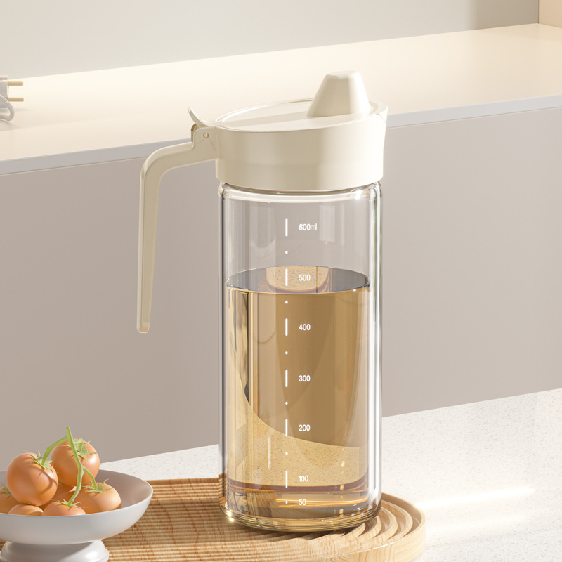 Recipient din sticlă pentru ulei, fără picurare, etanș, capacitate mare, recipient pentru condimente în stil japonez