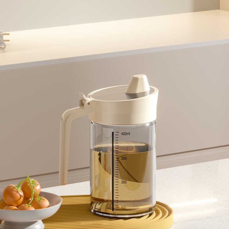 Recipient din sticlă pentru ulei, fără picurare, etanș, capacitate mare, recipient pentru condimente în stil japonez