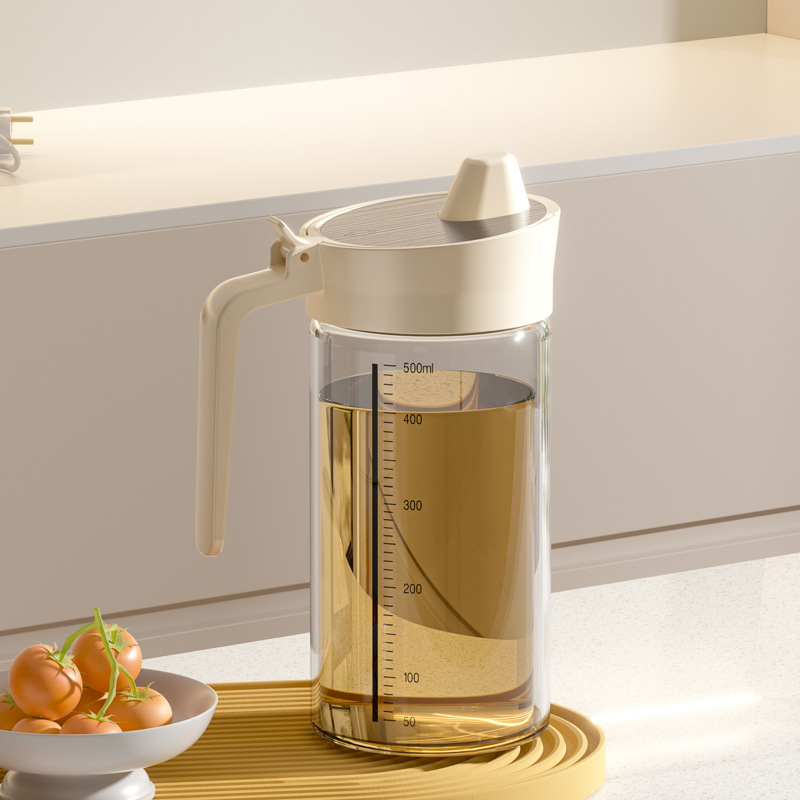 Recipient din sticlă pentru ulei, fără picurare, etanș, capacitate mare, recipient pentru condimente în stil japonez