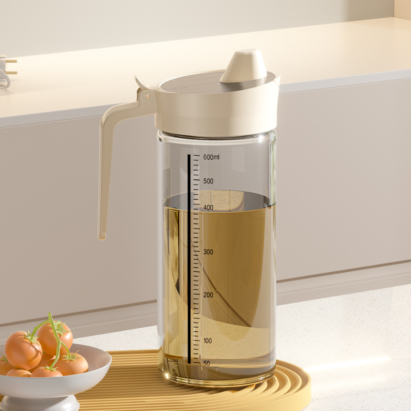 Recipient din sticlă pentru ulei, fără picurare, etanș, capacitate mare, recipient pentru condimente în stil japonez