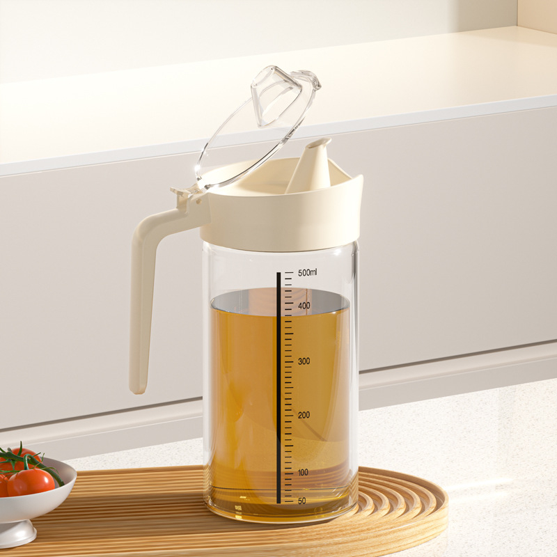 Recipient din sticlă pentru ulei, fără picurare, etanș, capacitate mare, recipient pentru condimente în stil japonez