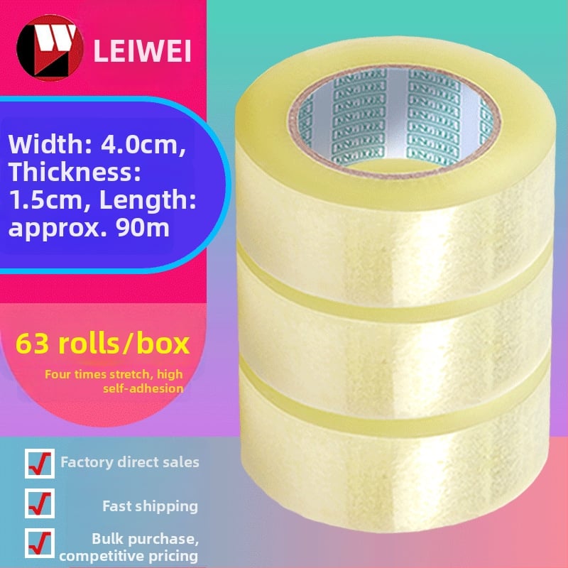 Paketna traka, debljina 52 μm, širina 4 cm, duljina 90 m, OPP film, visoka viskoznost, pogodna za ekspresne pošiljke i brtvljenje kutija