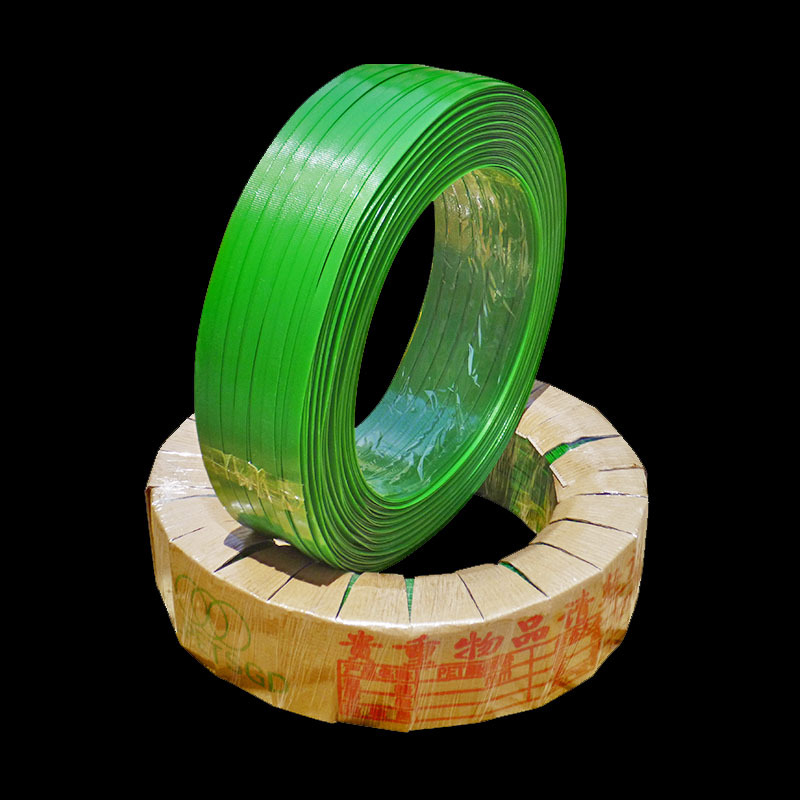 Bandă de ambalare din plastic-otel 1608/1910, grosime 0,6–1 mm, rezistență la tracțiune 350–380 kg, greutate 10–20 kg