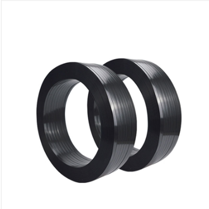 Bandă de ambalare din plastic-otel 1608/1910, grosime 0,6–1 mm, rezistență la tracțiune 350–380 kg, greutate 10–20 kg