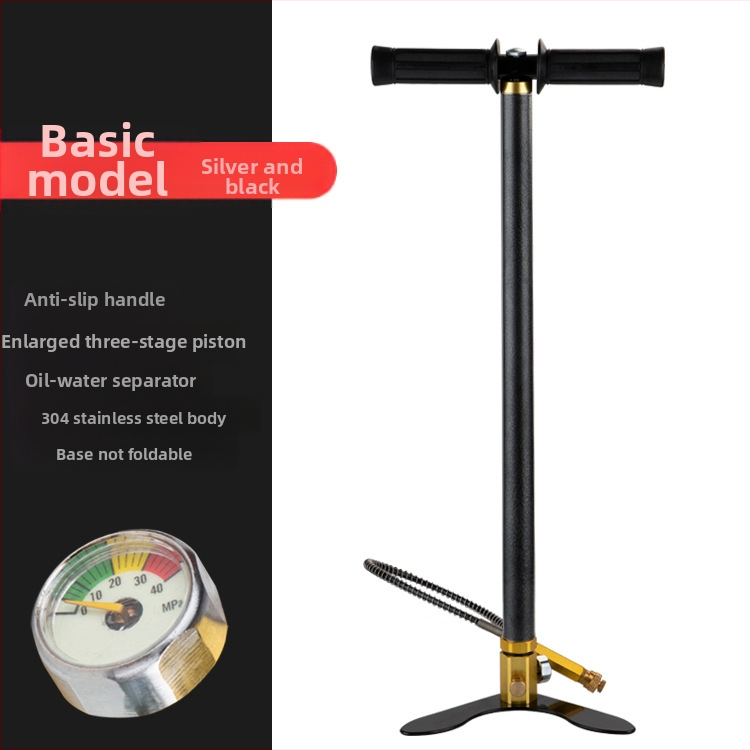 Ručna pumpa visokog tlaka, aluminijsko kućište, 30 MPa, s uključenim crijevom, za male automobile