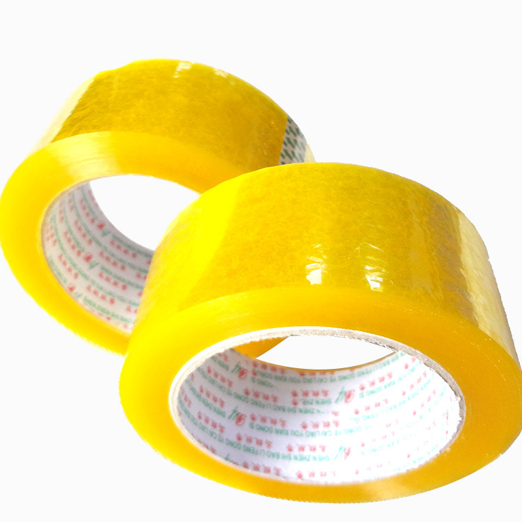 Baolifeng csomagoló szalag, átlátszó, BOPP alapú, membrán 28 μm, nyomásérzékeny ragasztó, viszkozitás 50U, hőmérséklet-tűrés normál