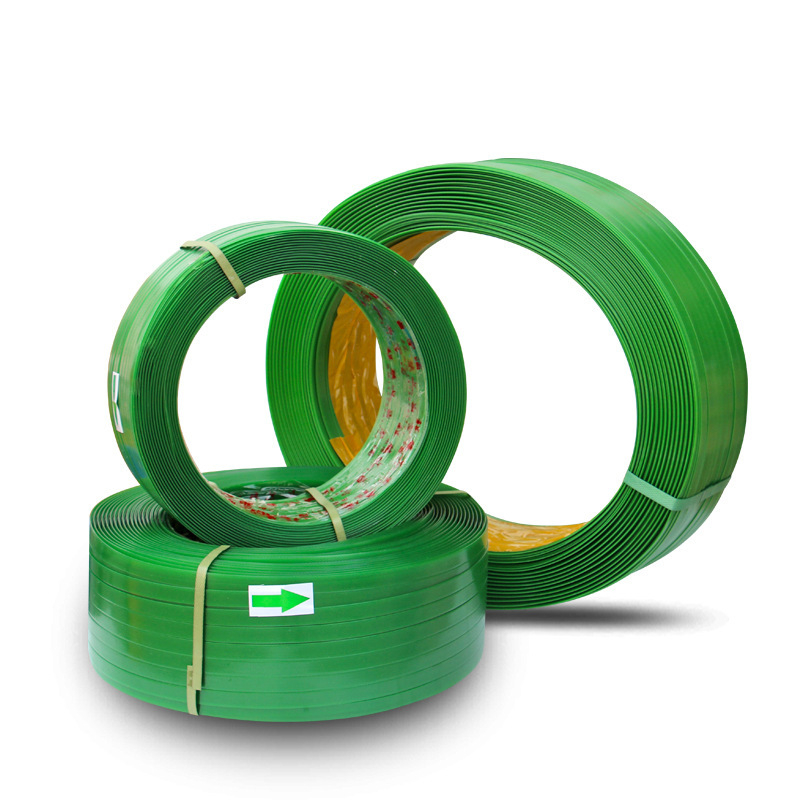 Plastično-čelična traka za povezivanje, debljina 0,8 mm, zatezna čvrstoća 500 kg, vanjski promjer role 550 mm, unutarnji promjer 406 mm