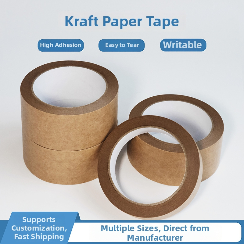 Matná páska z kraft papiera s gumovým lepidlom na báze hot-meltu, hrúbka 130, kraft podklad, odolná voči vlhkosti, vhodná na uzatváranie a balenie, silná priľnavosť