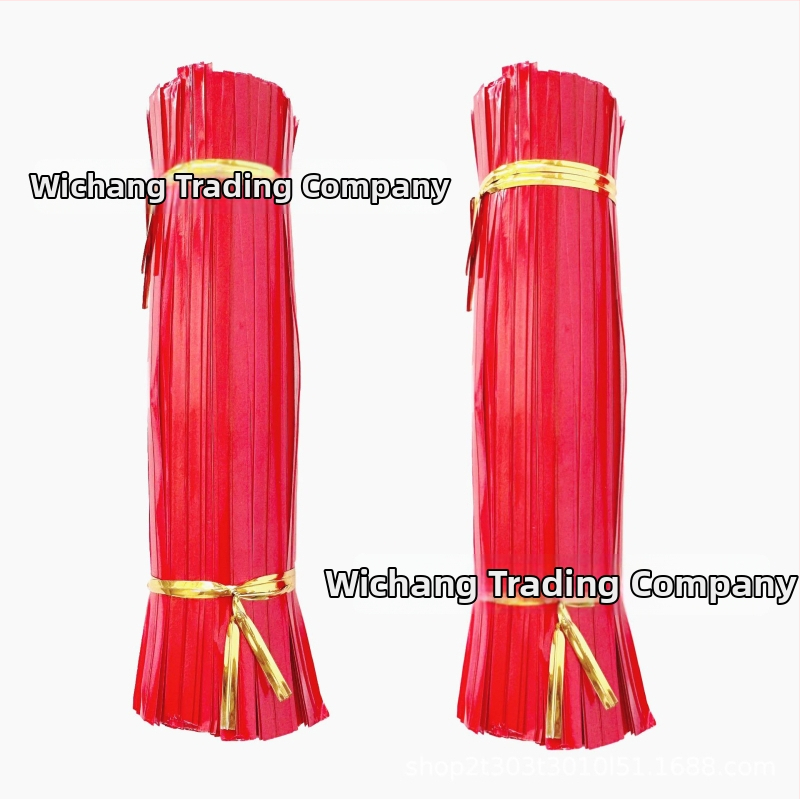 Viazacia páska s jadrom z PET a železnej drôt, nastaviteľná pre balenie a zväzovanie čerstvej zeleniny, kvetov a ovocia (Materiál: PET + železná drôt; Požiarny stupeň: V-1; Použitie: balenie, zväzovanie káblov, potravín, remesiel, darčekových krabičiek, kv