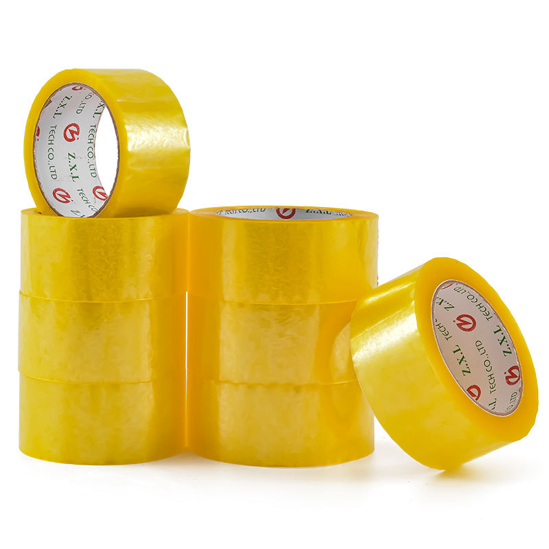 Csomagoló szalag, BOPP film, magas viszkozitású ragasztó, nyomásérzékeny ragasztó, vágásálló konstrukció, alkalmas dobozok zárásához