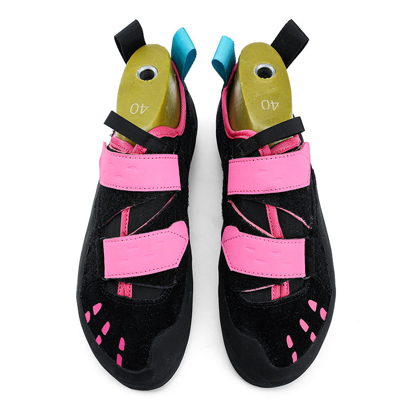 Pantofi de alpinism cu închidere Velcro - Unisex pentru copii, talie joasă, partea superioară din plasă, talpă din cauciuc antiderapant