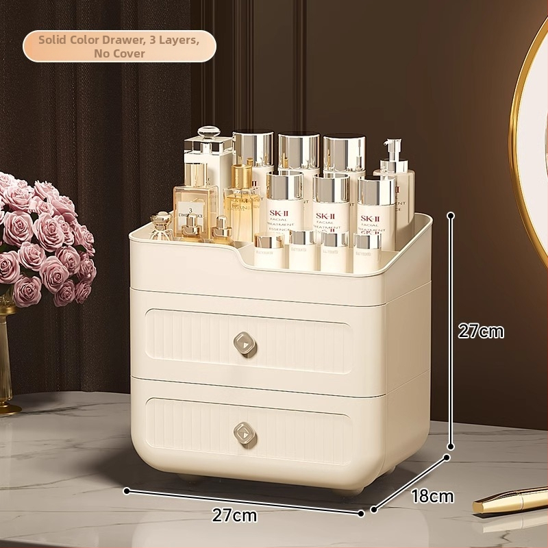 Stolni organizator za ruževe i kozmetiku, plastični, velik kapacitet, otporan na prašinu
