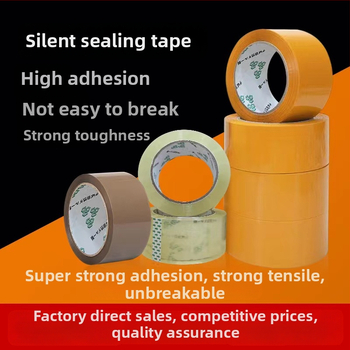 Iroda csomagoló szalag – alacsony zajszintű, átlátszó záró szalag, 50 μm vastagság, 48 mm szélesség, 100 m hossz, BOPP film, vízbázisú ragasztó