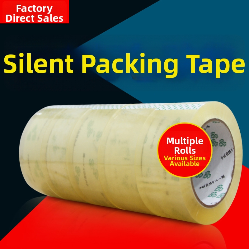 Iroda csomagoló szalag – alacsony zajszintű, átlátszó záró szalag, 50 μm vastagság, 48 mm szélesség, 100 m hossz, BOPP film, vízbázisú ragasztó