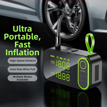 Digitális kijelzős hordozható autólégpumpa, 12V, 25 L/min, ≤80W, 3 m kábellel, egyhengeres