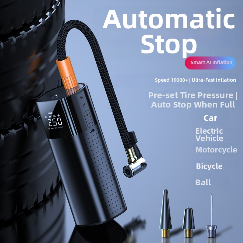 Digitális kijelzős hordozható autólégpumpa, 12V, 25 L/min, ≤80W, 3 m kábellel, egyhengeres