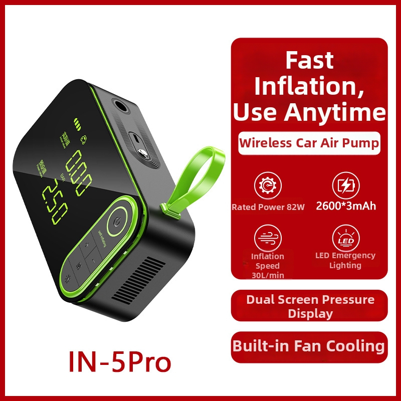 Digitális kijelzős hordozható autólégpumpa, 12V, 25 L/min, ≤80W, 3 m kábellel, egyhengeres