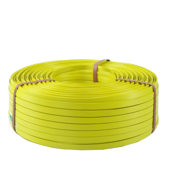 PP traka za pakiranje, žuta, ekološki prihvatljiva, 12 mm × 1,0 mm × 1300 m, za opće pakiranje, za poluautomatsko pakiranje