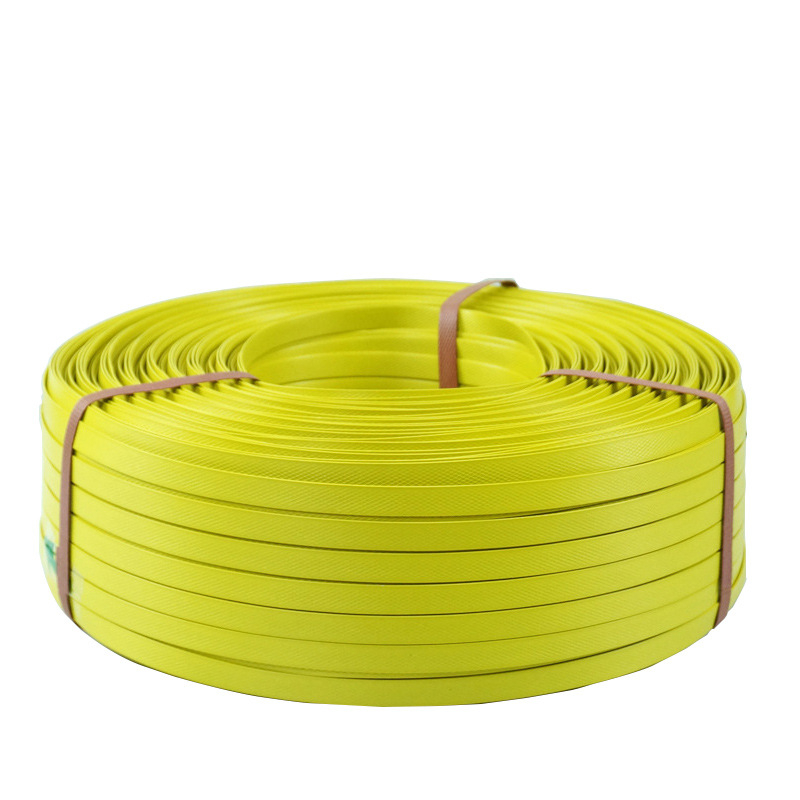 PP traka za pakiranje, žuta, ekološki prihvatljiva, 12 mm × 1,0 mm × 1300 m, za opće pakiranje, za poluautomatsko pakiranje