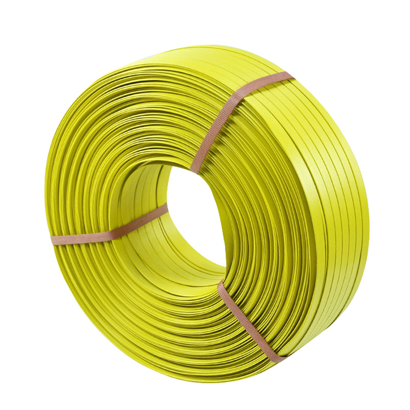 PP traka za pakiranje, žuta, ekološki prihvatljiva, 12 mm × 1,0 mm × 1300 m, za opće pakiranje, za poluautomatsko pakiranje