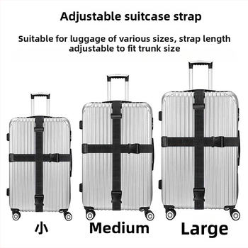 Mufeng popruh na batožinu so skríženou sponou – nylonový cestovný pás, rozšíriteľný MF-260104