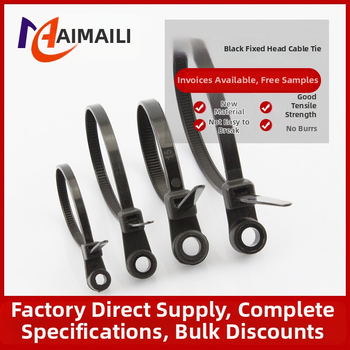 Nylonový káblový pás s pevnou hlavou, kruhovými otvormi a otvormi pre skrutky; 94V2