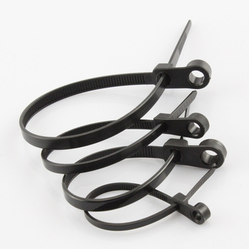 Νάιλον δέσιμο καλωδίων με σταθερή κεφαλή, στρογγυτές οπές και οπές για βίδες • 94V2 φλόγας