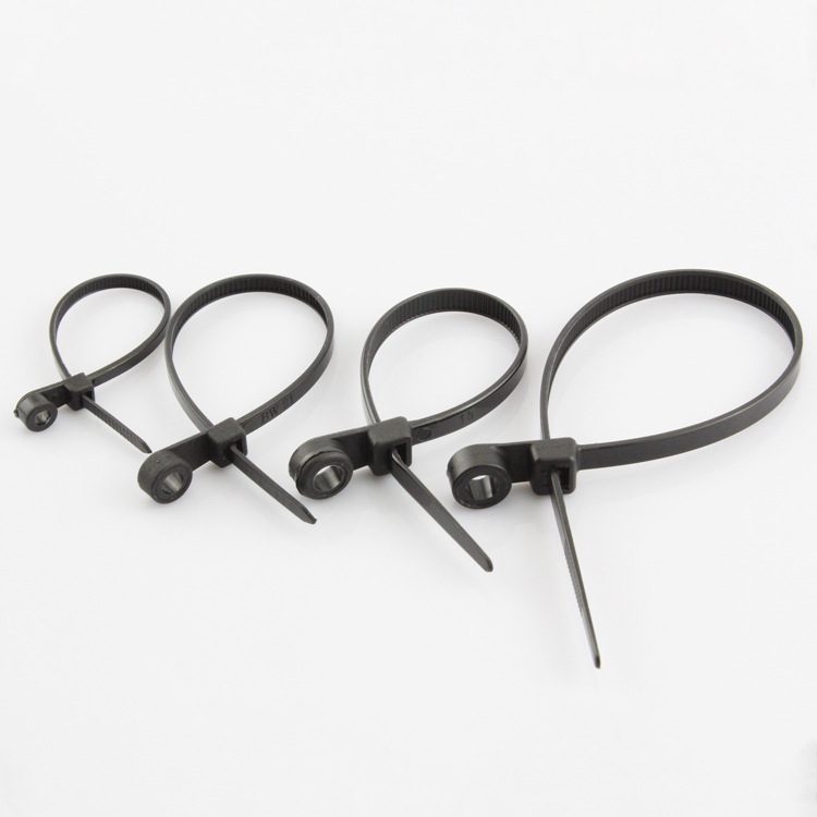 Νάιλον δέσιμο καλωδίων με σταθερή κεφαλή, στρογγυτές οπές και οπές για βίδες • 94V2 φλόγας