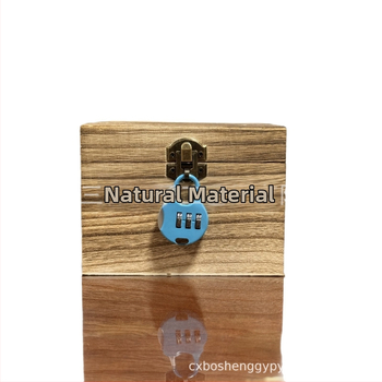 Masívna drevená skladovacia skrinka s kódovým zámkom a výklopným vekom (Model: Flip Lid Storage Box; Materiál: Masívne drevo; Zámok: Kód; Veko: Výklopné)