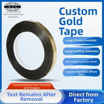 Protiskopírovacia samolepiaca páska na uzatváranie, PET film s Glassine podložkou, hrúbka 25#, 36#, 50#, odolnosť voči teplu 120°C, spracovanie na mieru