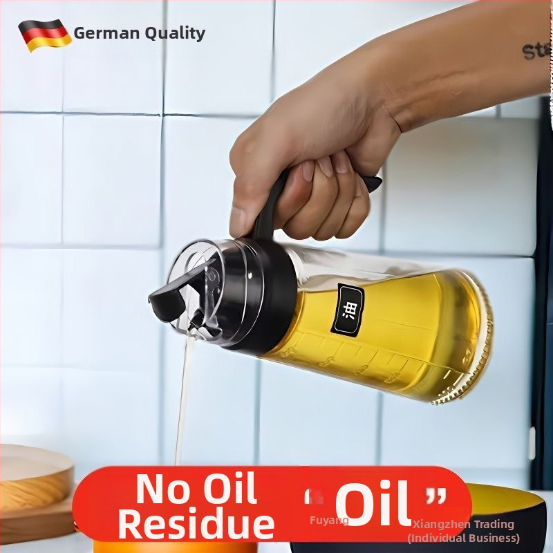 Sklenená fľaša na olej s automatickým otváraním a zatváraním, bez olova, s veľkou kapacitou