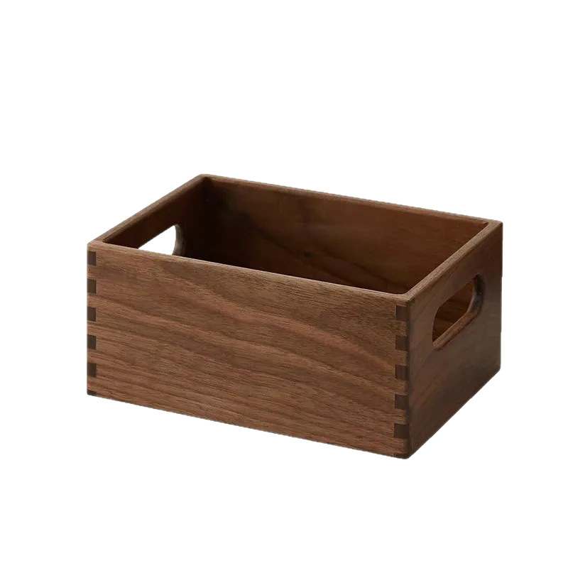 Drvena kutija za skladištenje s ručkom, moderni minimalistički stil, kapacitet 60 L