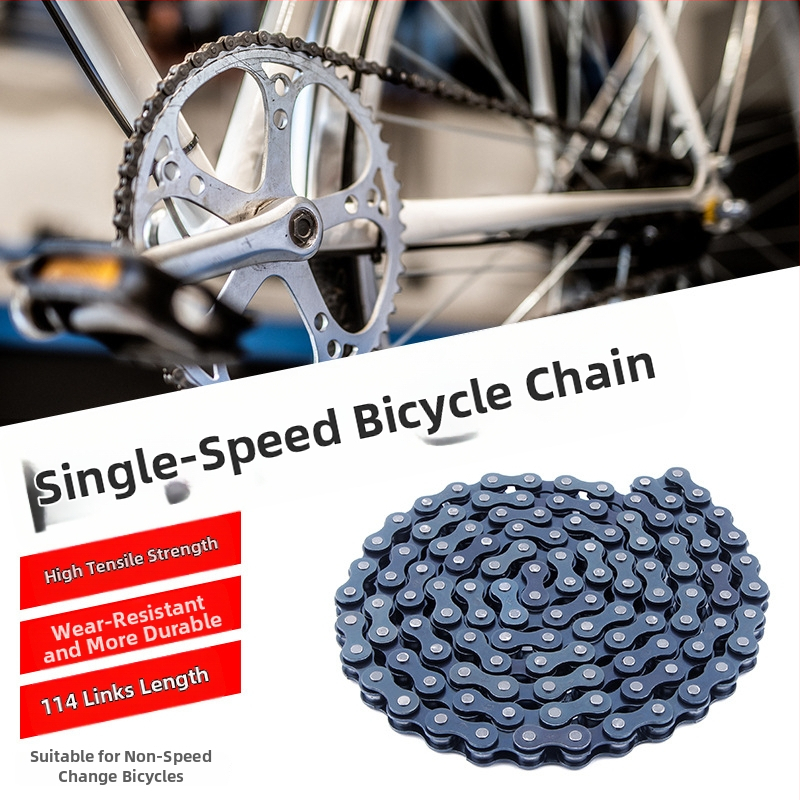 Reťaz bicykla Red Star, jednostopový, oceľ, dĺžka 1,4 m, 114 článkov