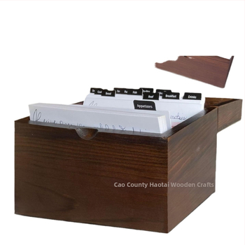 Cutie de depozitare din lemn pentru rețete și cărți, capacitate 1 L, design modern minimalist, posibilitate de personalizare a logo-ului