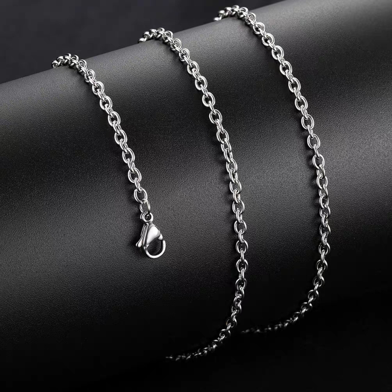 Lanac od titanijevog legura u obliku O s križnim dizajnom, elektroplatinirani nakit za DIY