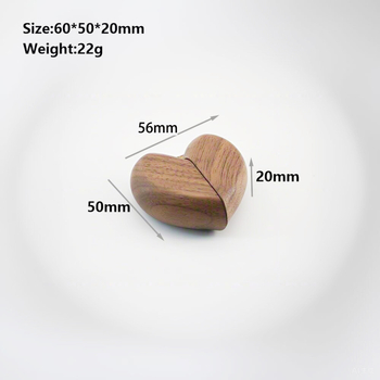 Cutie pentru inele din lemn de nuc, în formă de inimă, pentru logodnă și nuntă, poate fi gravată