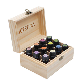 Box na esenciálne oleje, prírodné drevo, 12 priečok, vitrína na oleje, vhodný pre 5-15 ml fľaštičky Doterra