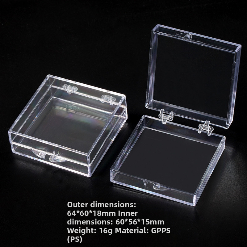 Τετράγωνο κουτί με καπάκι | PS πλαστικό | παραμετροποίηση κατά παραγγελία | εκτύπωση λογότυπου