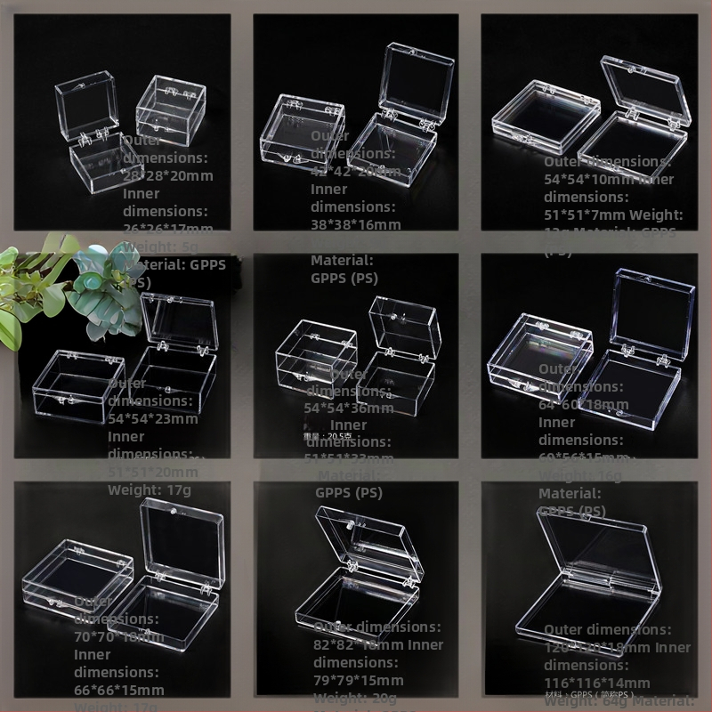 Τετράγωνο κουτί με καπάκι | PS πλαστικό | παραμετροποίηση κατά παραγγελία | εκτύπωση λογότυπου