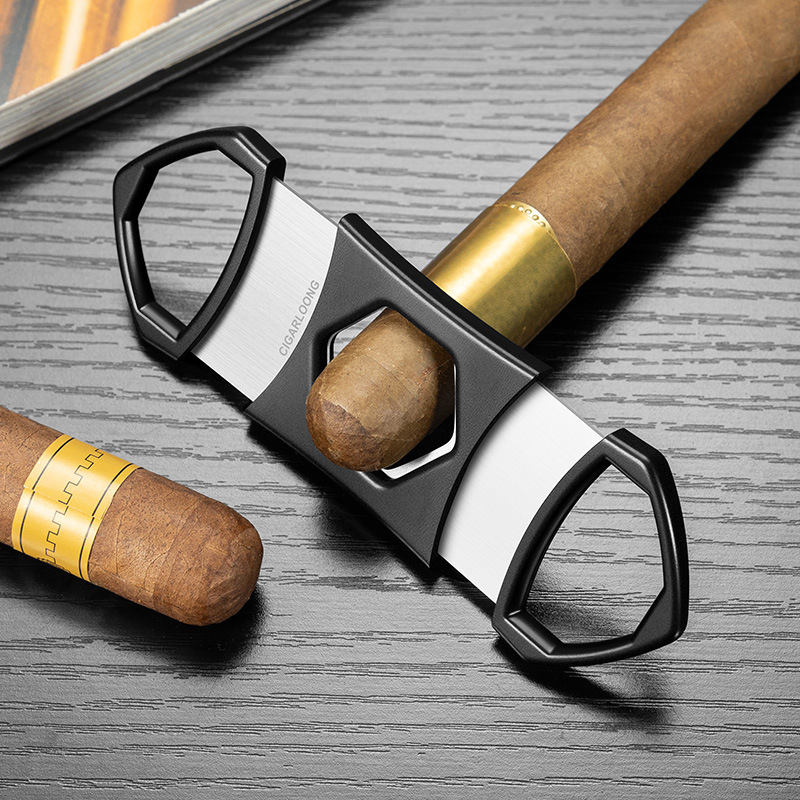 Dragon škarice za cigare 3-dijelni set – prijenosne, nehrđajući čelik, plosni rez, V-rez i dijamantni rez